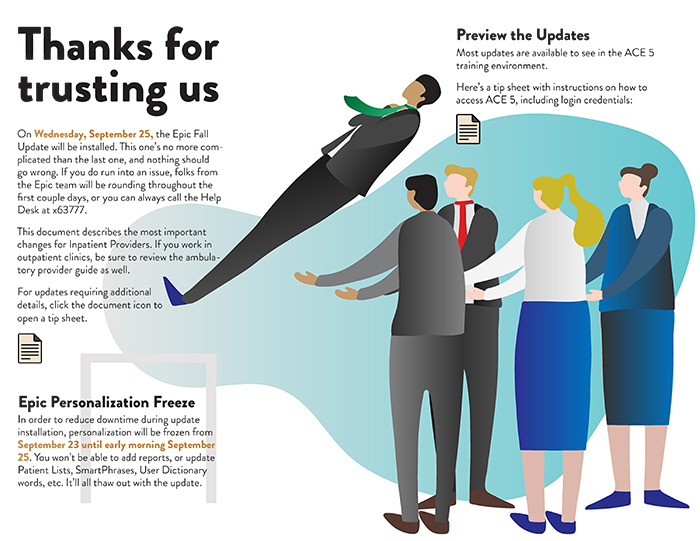 Page from a Denver Health Epic quarterly update guide