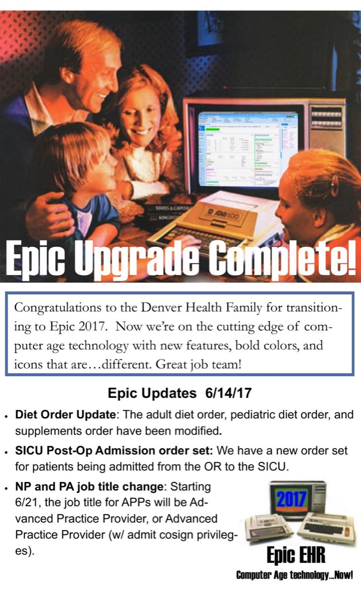 This Is NOT Epic provider bulletin