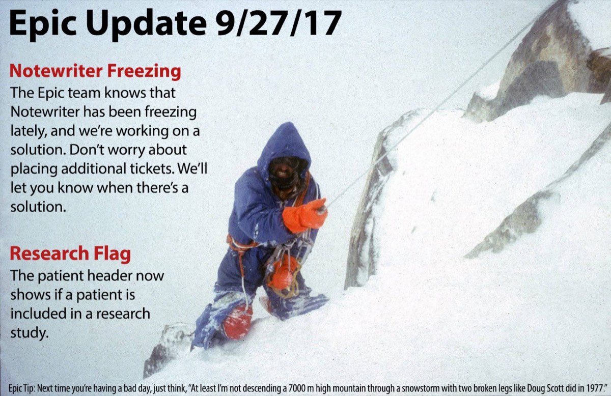 This Is NOT Epic provider bulletin